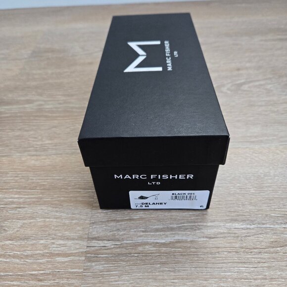 Marc Fisher LTD Women's Delaney Heeled Sandal Open Toe Black New In Box Size 7.5 - Picture 14 of 17